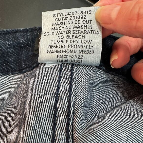 Vintage Z Cavaricci Dark Wash Low Rise Flare Front Tie Waist Jean Patch Pocket 7 - Picture 8 of 13